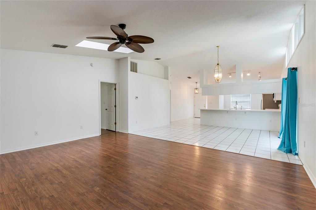 Living Room to Dining and Kitchen View