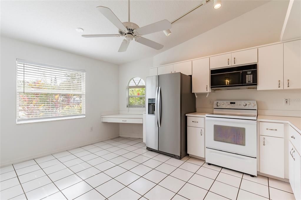 Kitchen with built-in desk