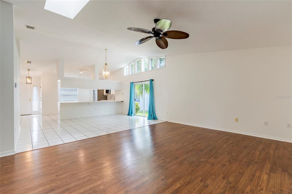 Living Room to Dining and Kitchen View