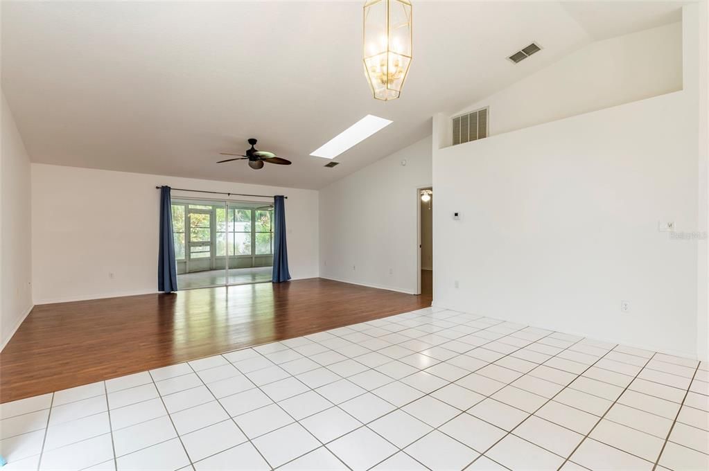 Dining Area to Living Room and Florida Room