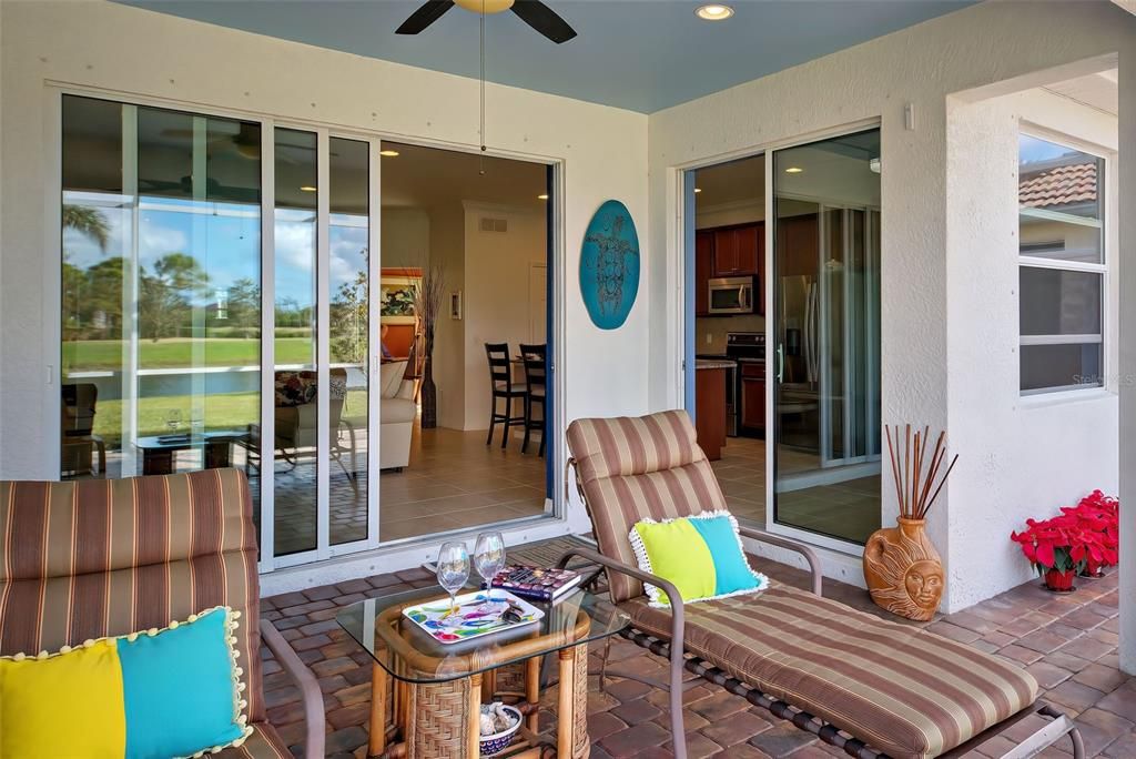 Spacious lanai with waterview