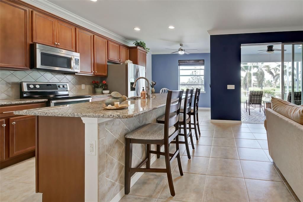 Generous kitchen with plenty of natural light