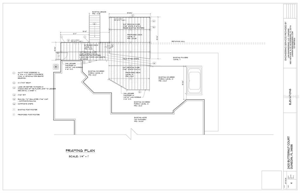 plans for deck that is being completed