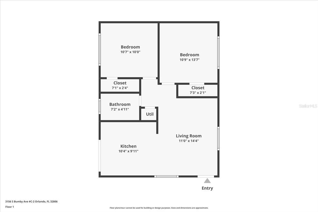 For Sale: $179,888 (2 beds, 1 baths, 677 Square Feet)