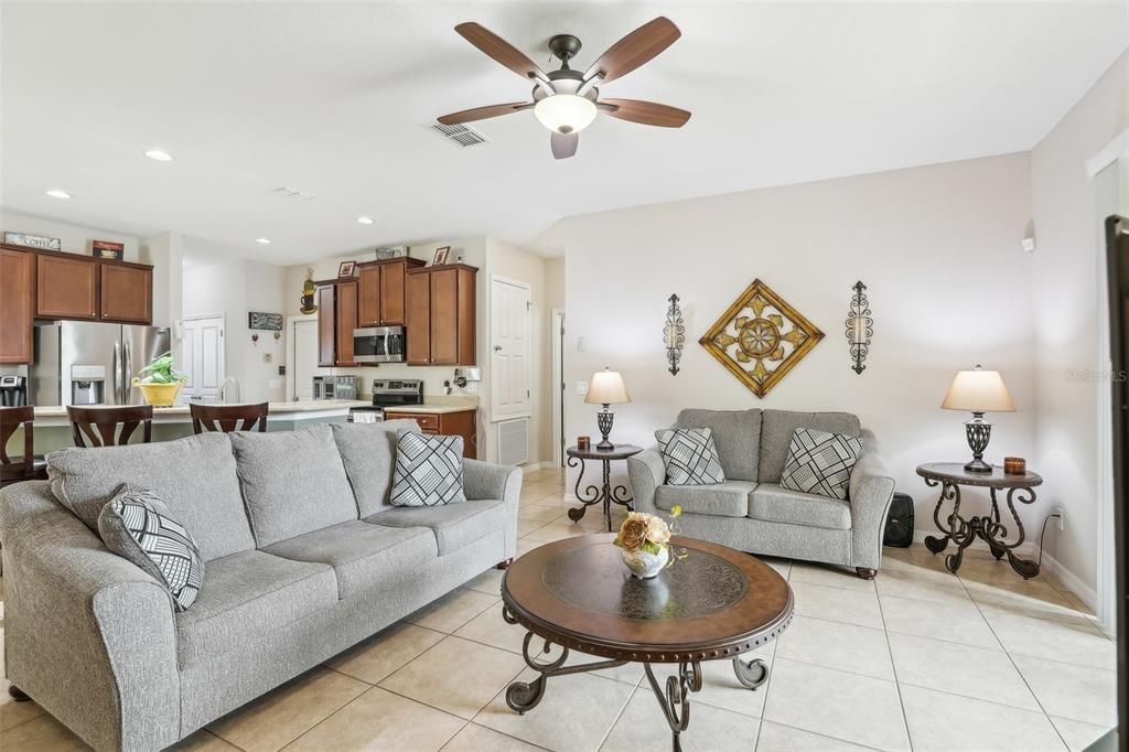 Main Family Room and the Kitchen