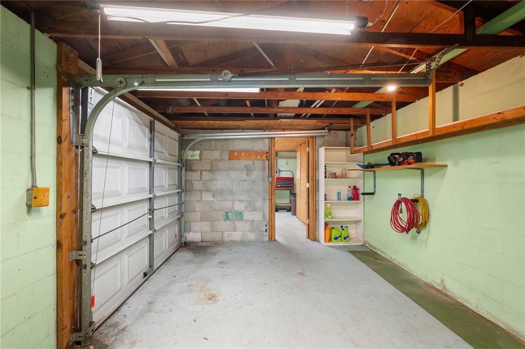 Golf cart garage and storage.