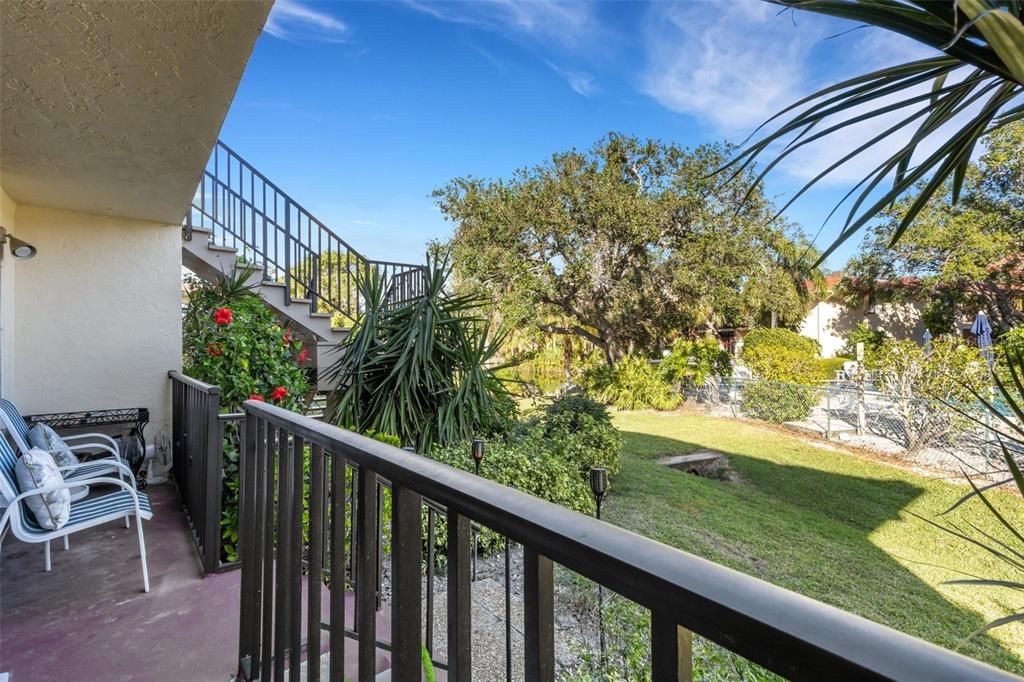 Backside Balcony facing Pool