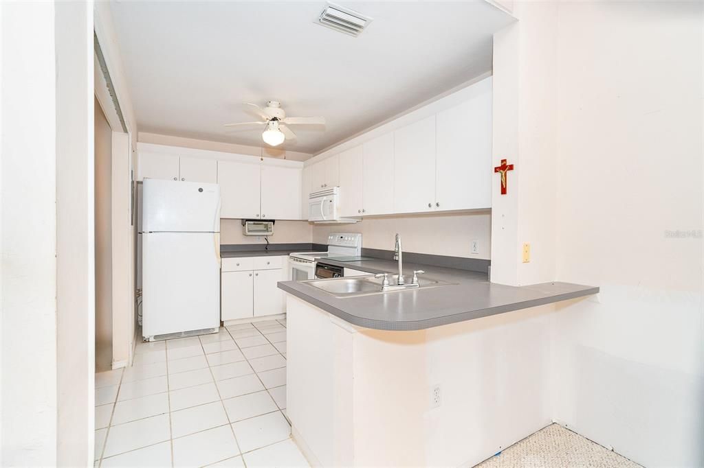 Open kitchen area