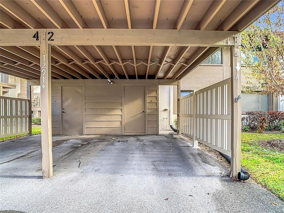 Carport dedicated parking