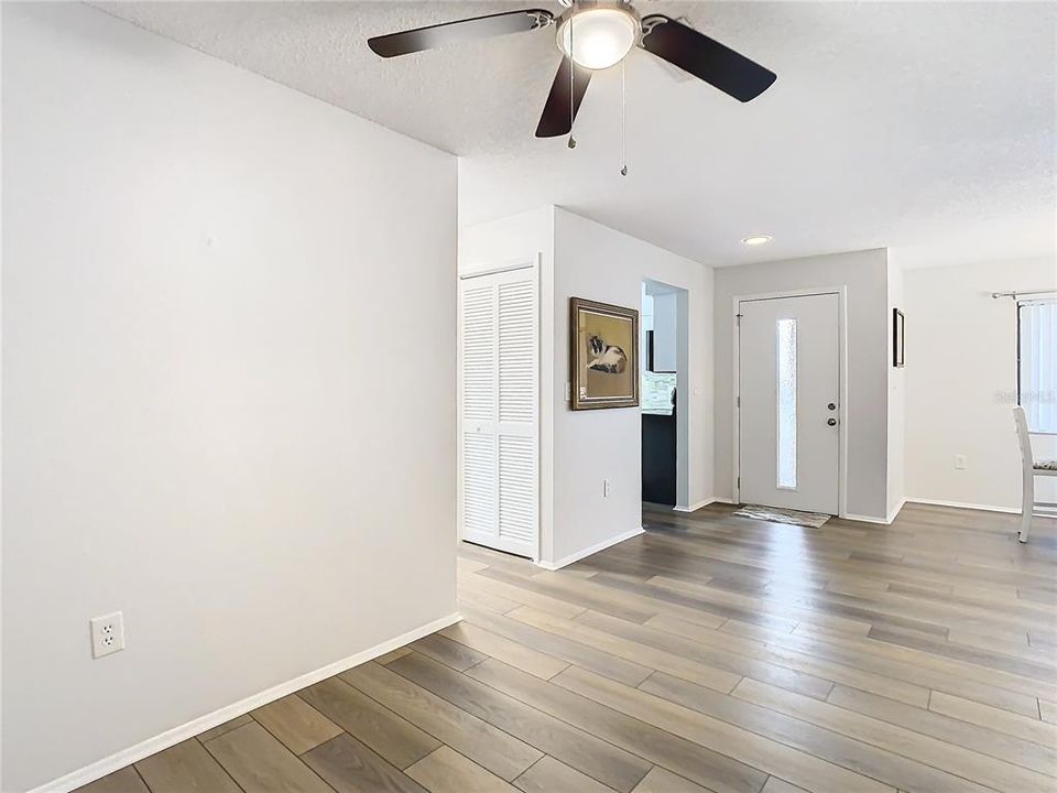 Bonus room looking towards entry door