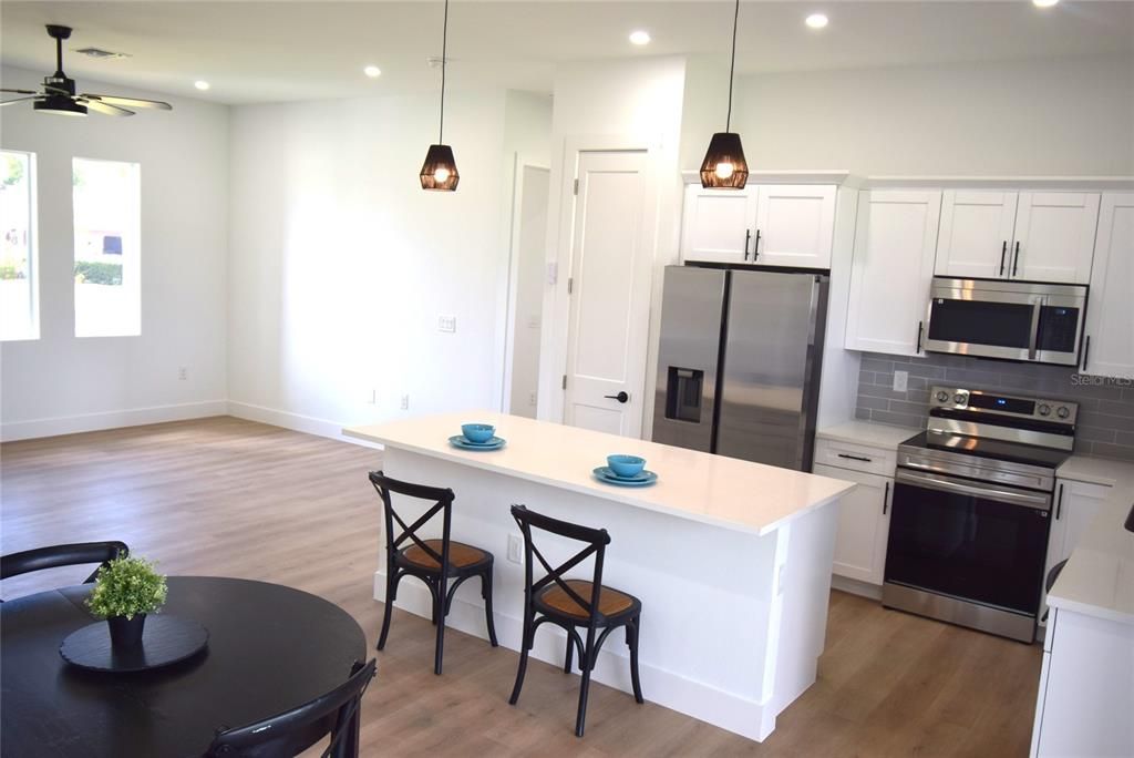 Kitchen and dining area