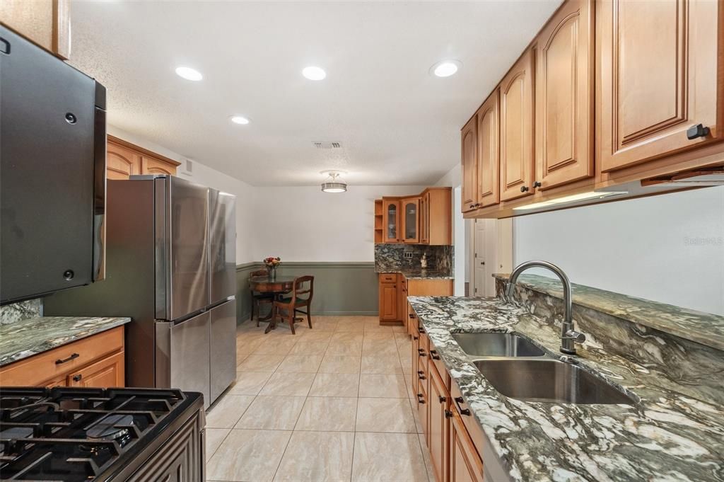 Kitchen from the dining room.