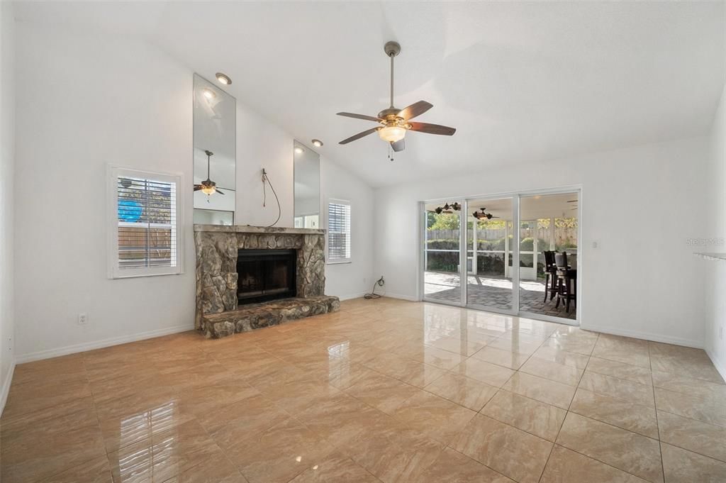 Family room to pool.