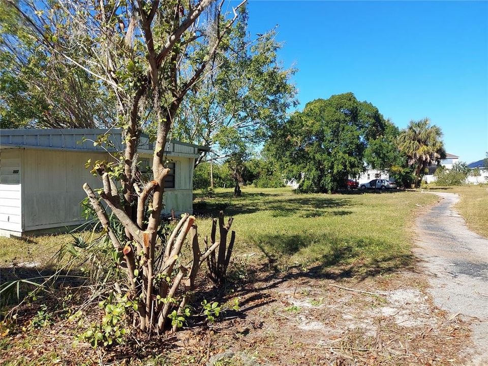 Paved road around the property