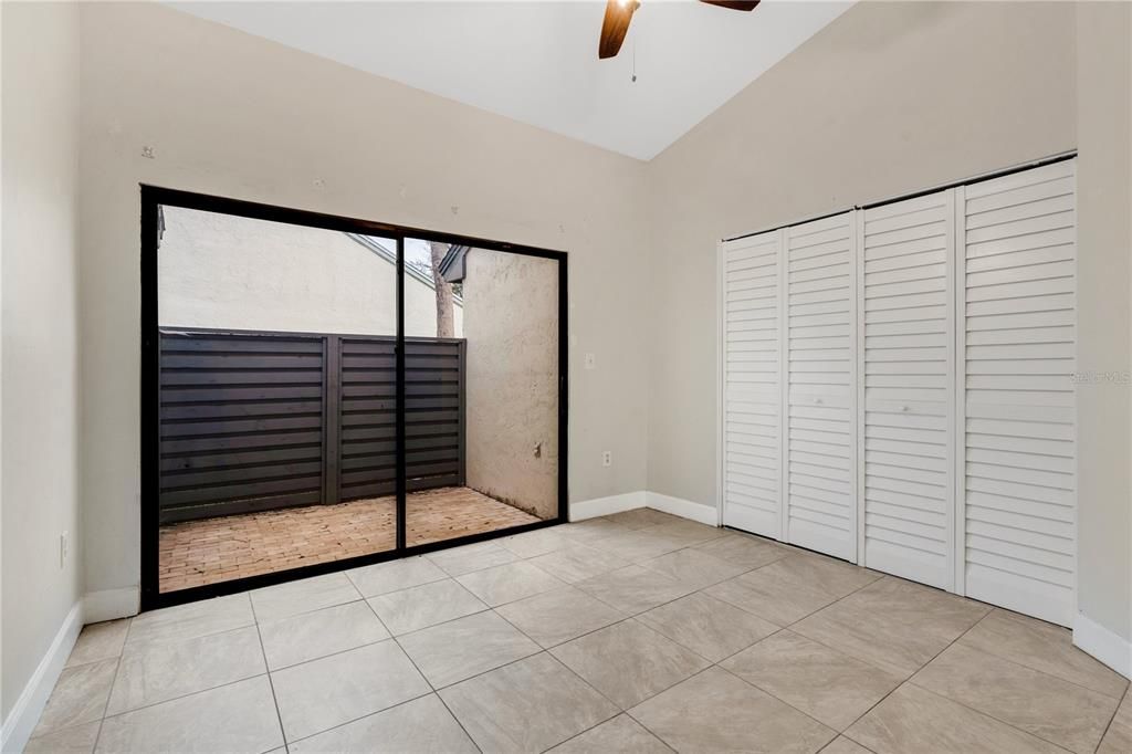 3rd bedroom with small private courtyard