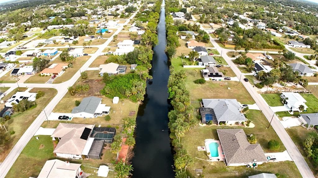 View of the waterway looking north