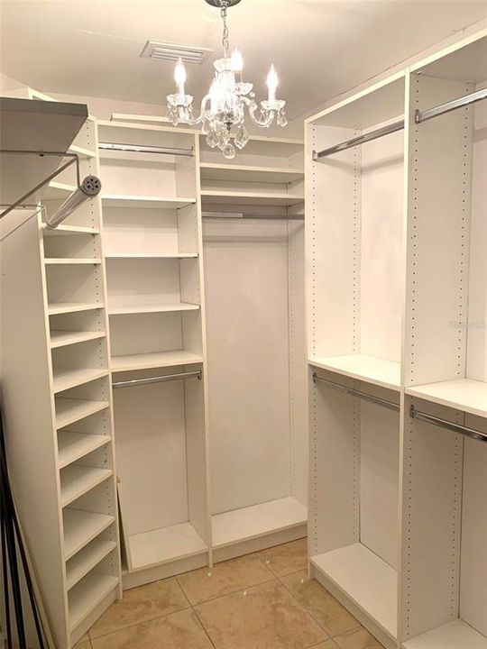 Primary bedroom's walk in closet