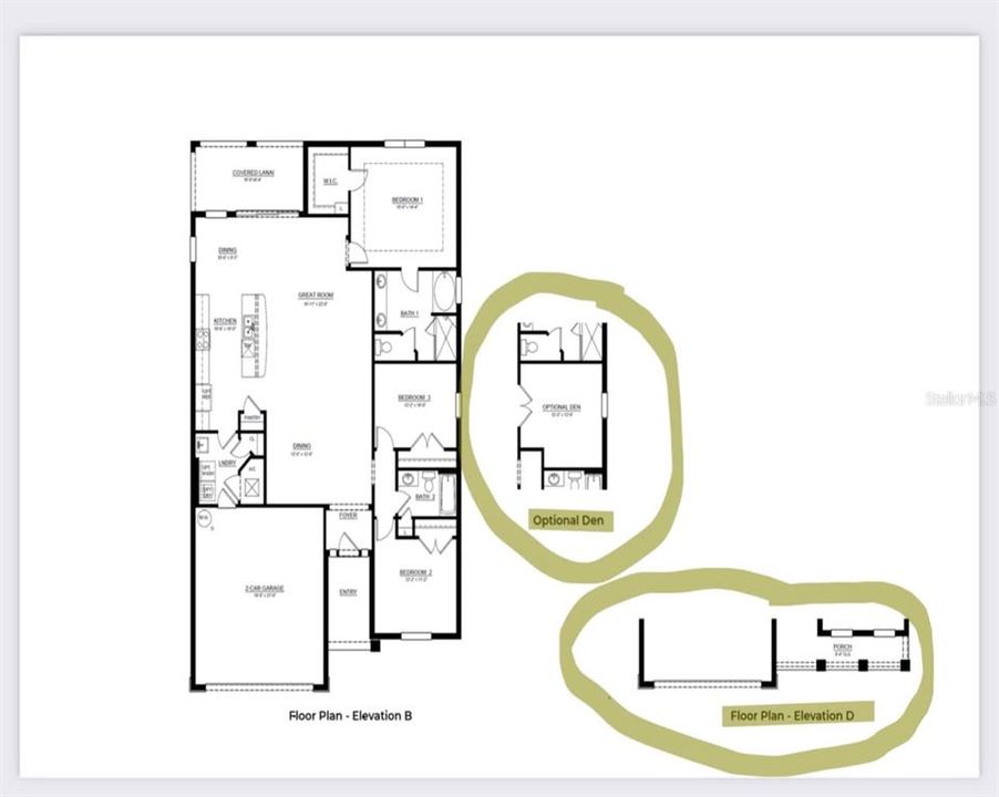 shows Bed 3- larger room with french doors