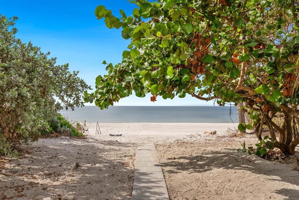 Beach access across the street