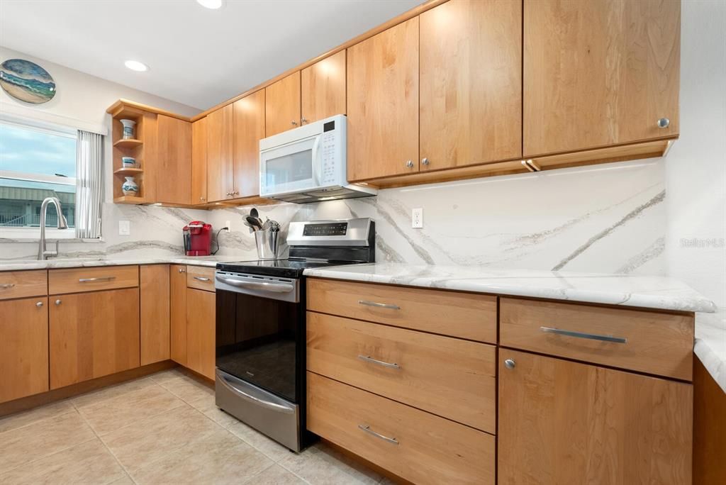 Kitchen with solid Maple cabinetry