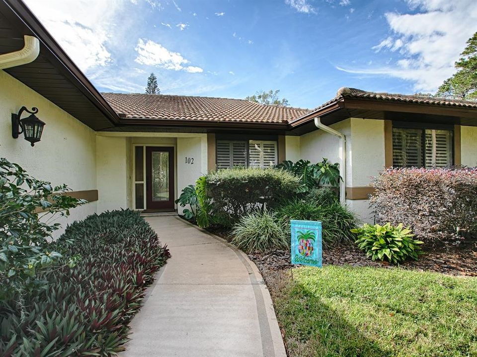 Front door and walkway