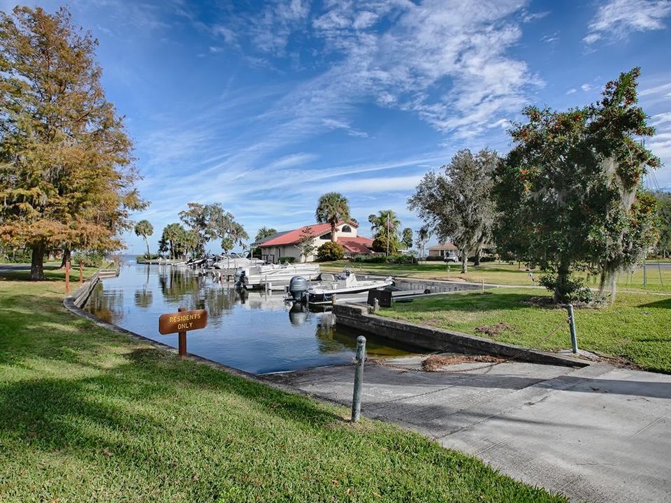 Community boat ramp