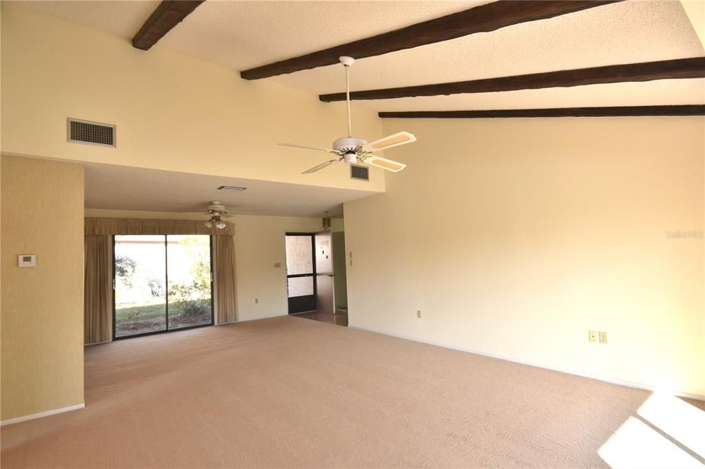 Living area looking toward front of condo