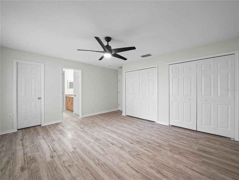 Walk in closet as well as two large bi-fold closets