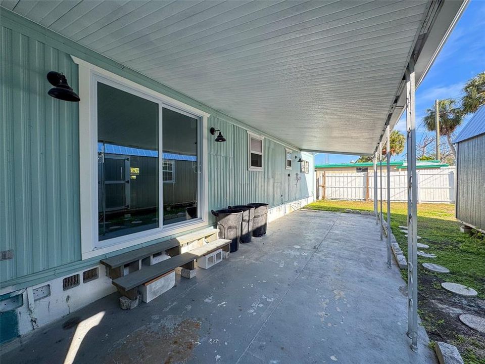 COVERED BACK PORCH