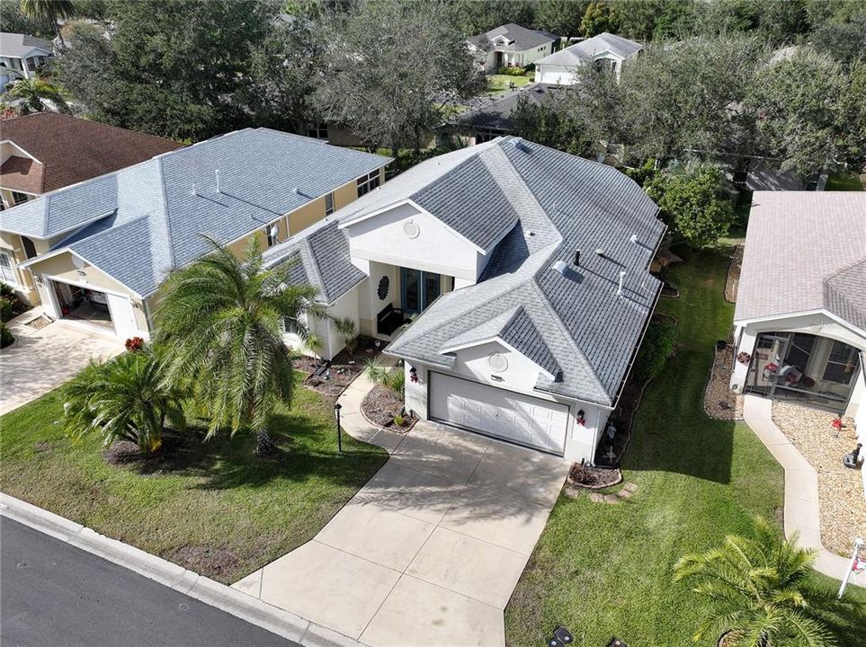 Aerial view of home.