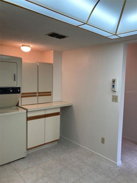 Laundry area in kitchen