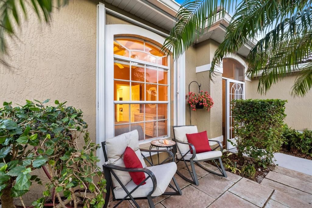 Front garden patio