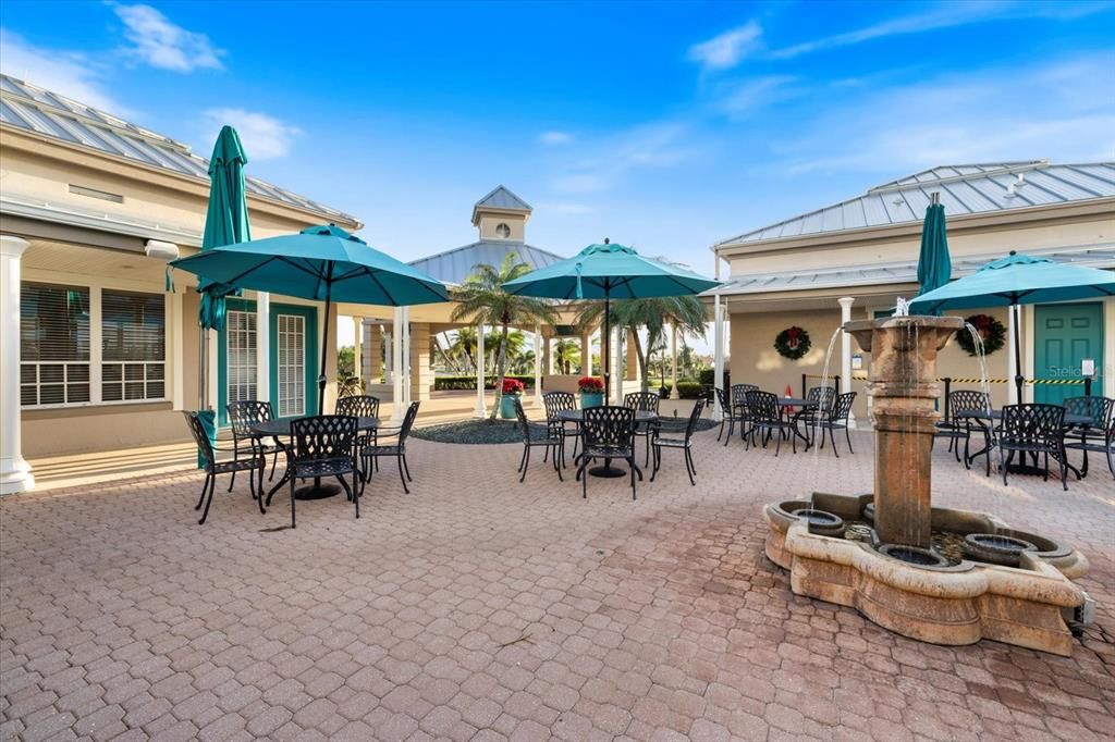 Clubhouse restaurant patio area