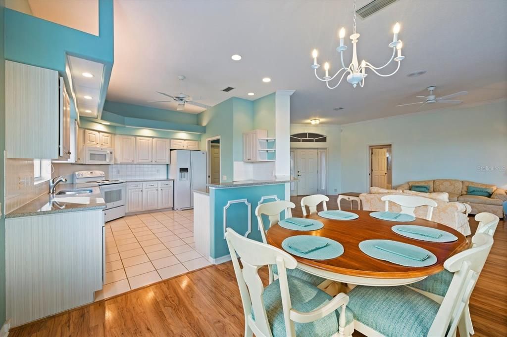 Dining room and kitchen