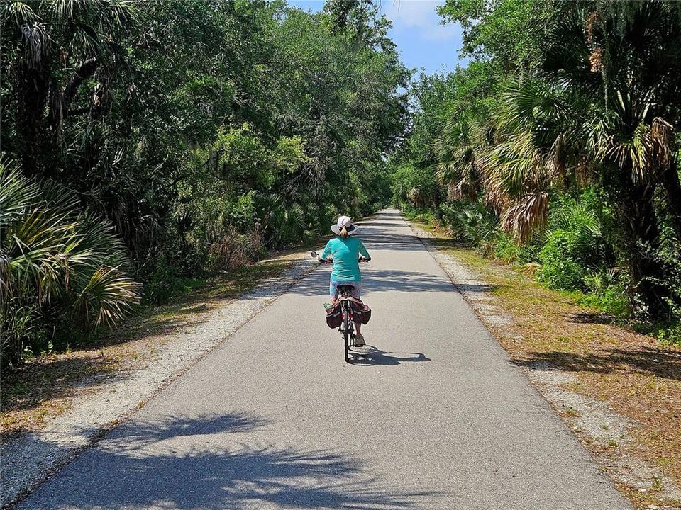 Two miles to a new 24-mile bike path.