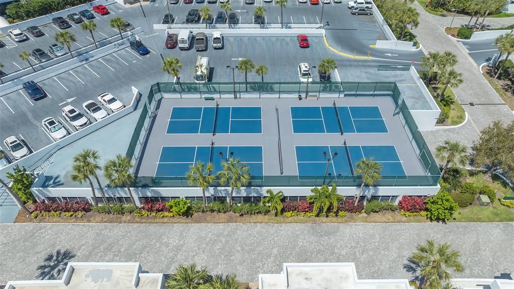 Four pickleball courts.