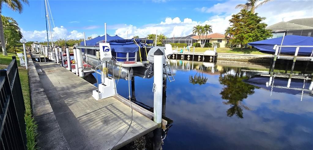 Waterfront with lift and dock