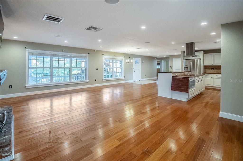 Gleaming hardwood floors