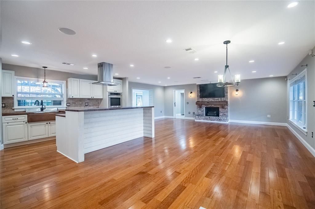 Kitchen open to Living Room