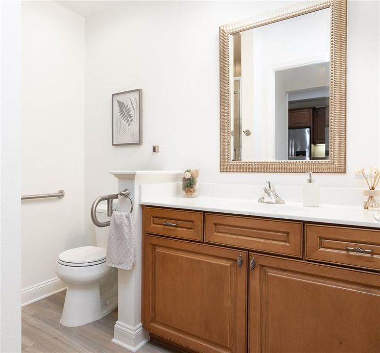 Guest bathroom with shower