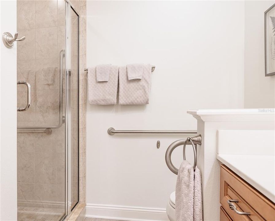 Guest bathroom with shower