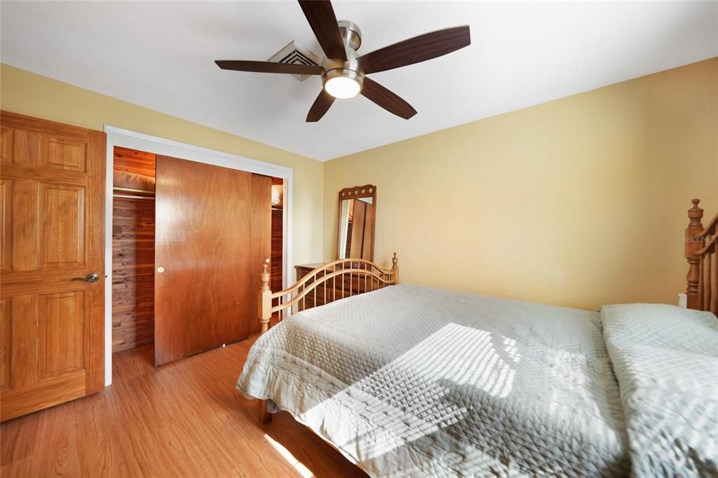 bedroom 2 with cedar lined closet