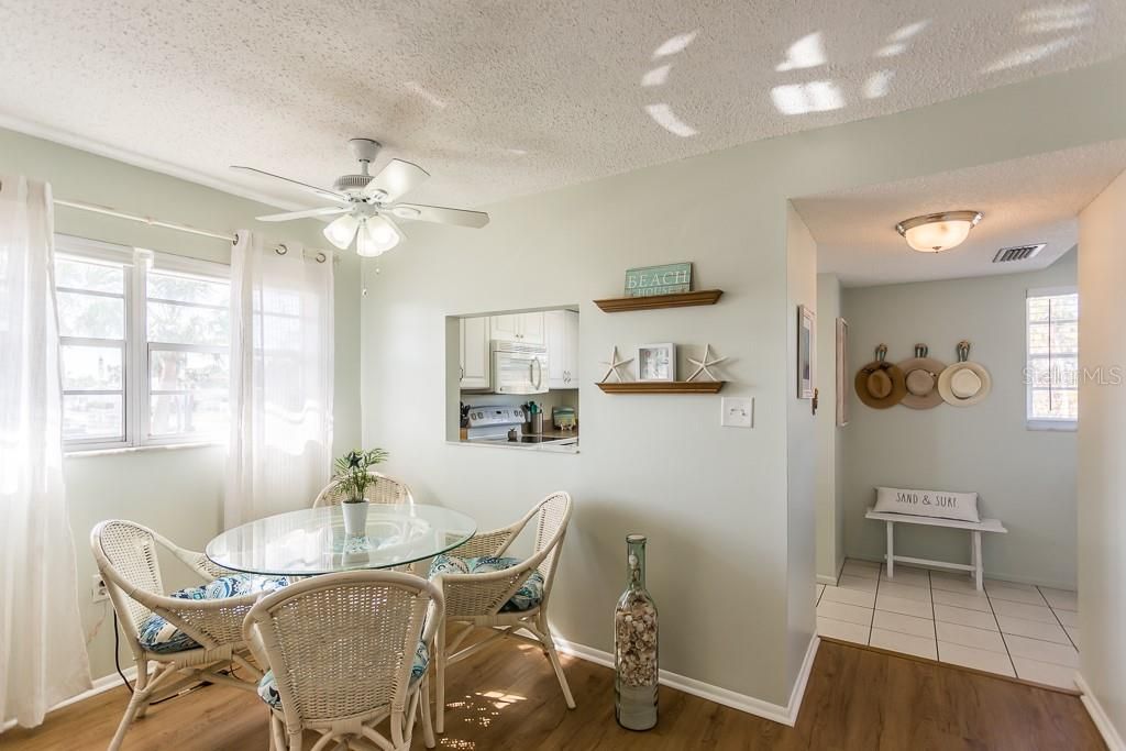 Dining area just outside of the kitchen.