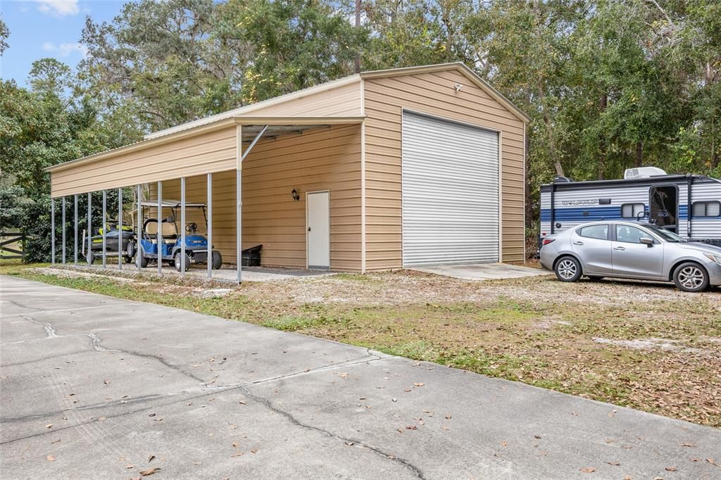 26x40 climate controlled bldg with 12x40 carport