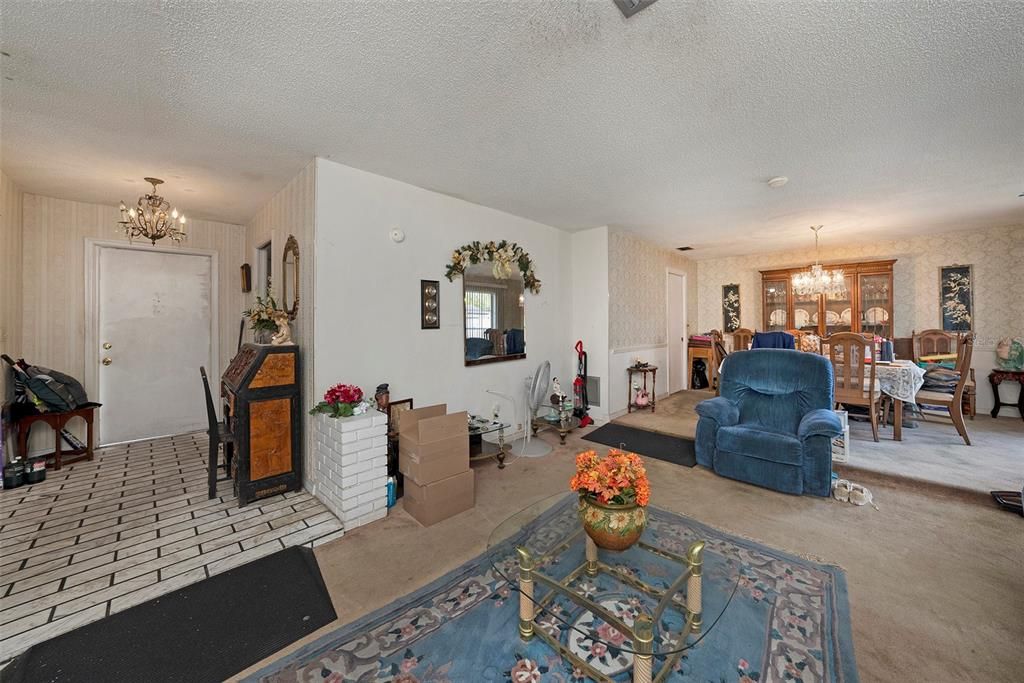 Dining and living room - open floor plan.