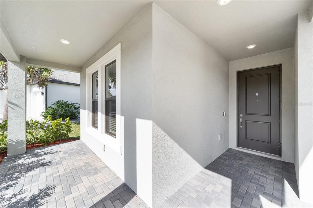 Covered front porch for rocking chairs