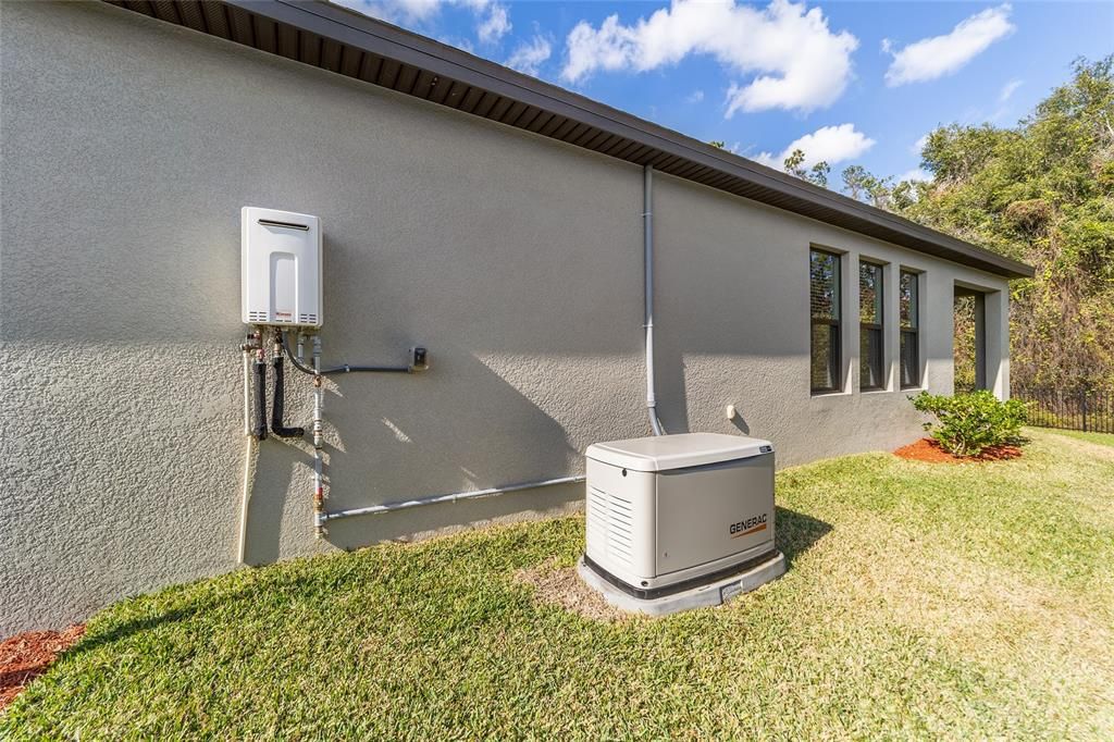 Whole house generator and tankless water heater