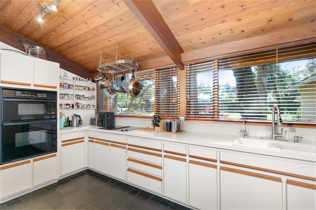 Kitchen with built-in oven & microwave