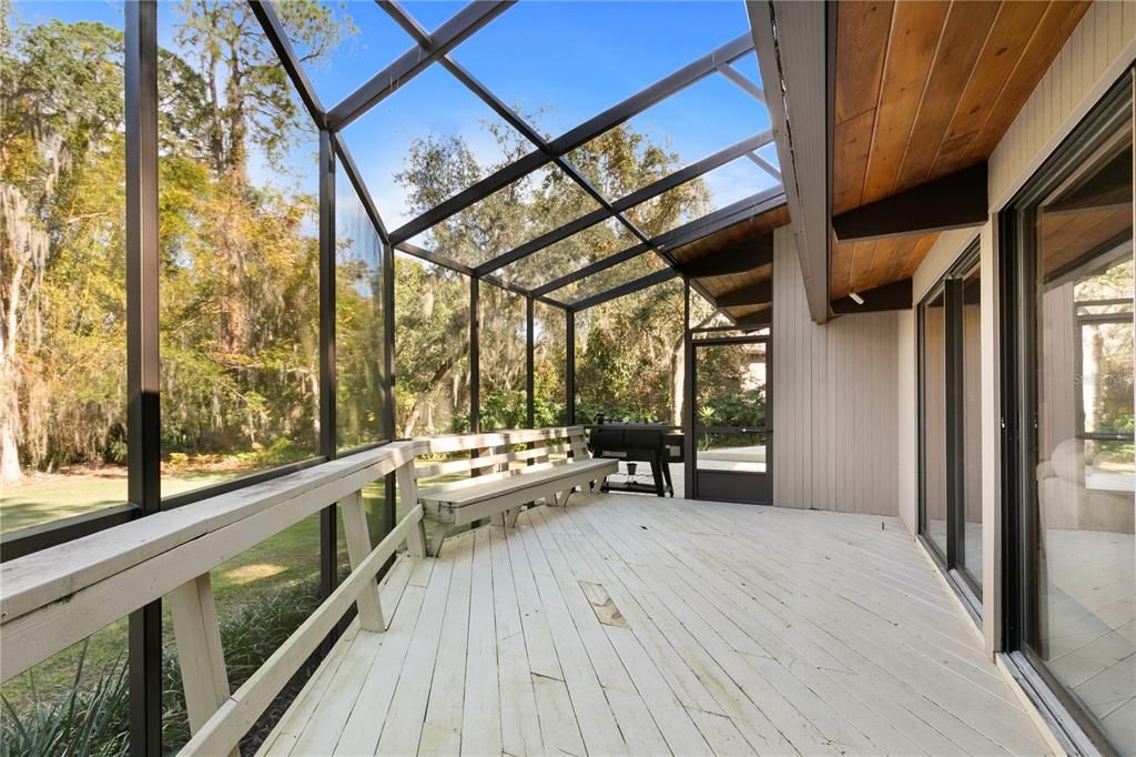 Screened back porch