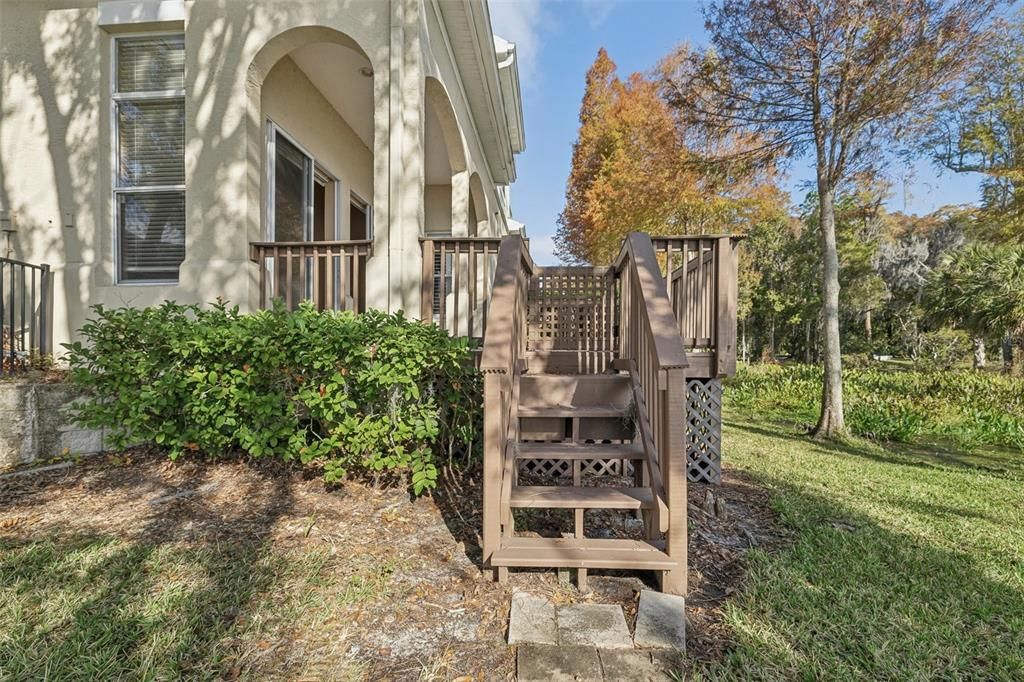 Walk off the deck for a walk to the lake or pool area!